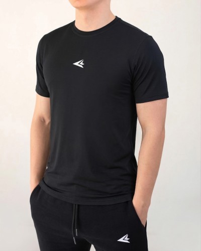Czarny męski T-shirt treningowy Active Pro Premium - Inspeek