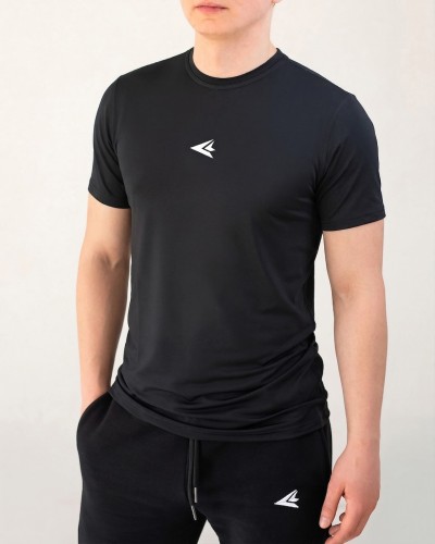 Czarny męski T-shirt treningowy Active Pro Premium - Inspeek